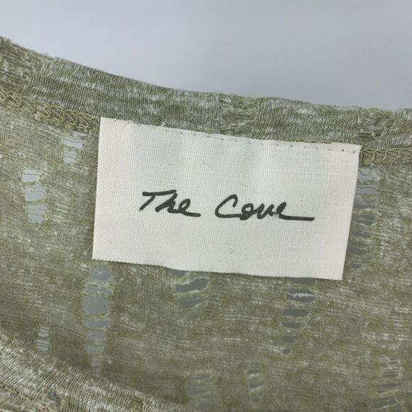 The Cove Lizard Thicket Distressed Frayed Top M - Picture 6 of 8